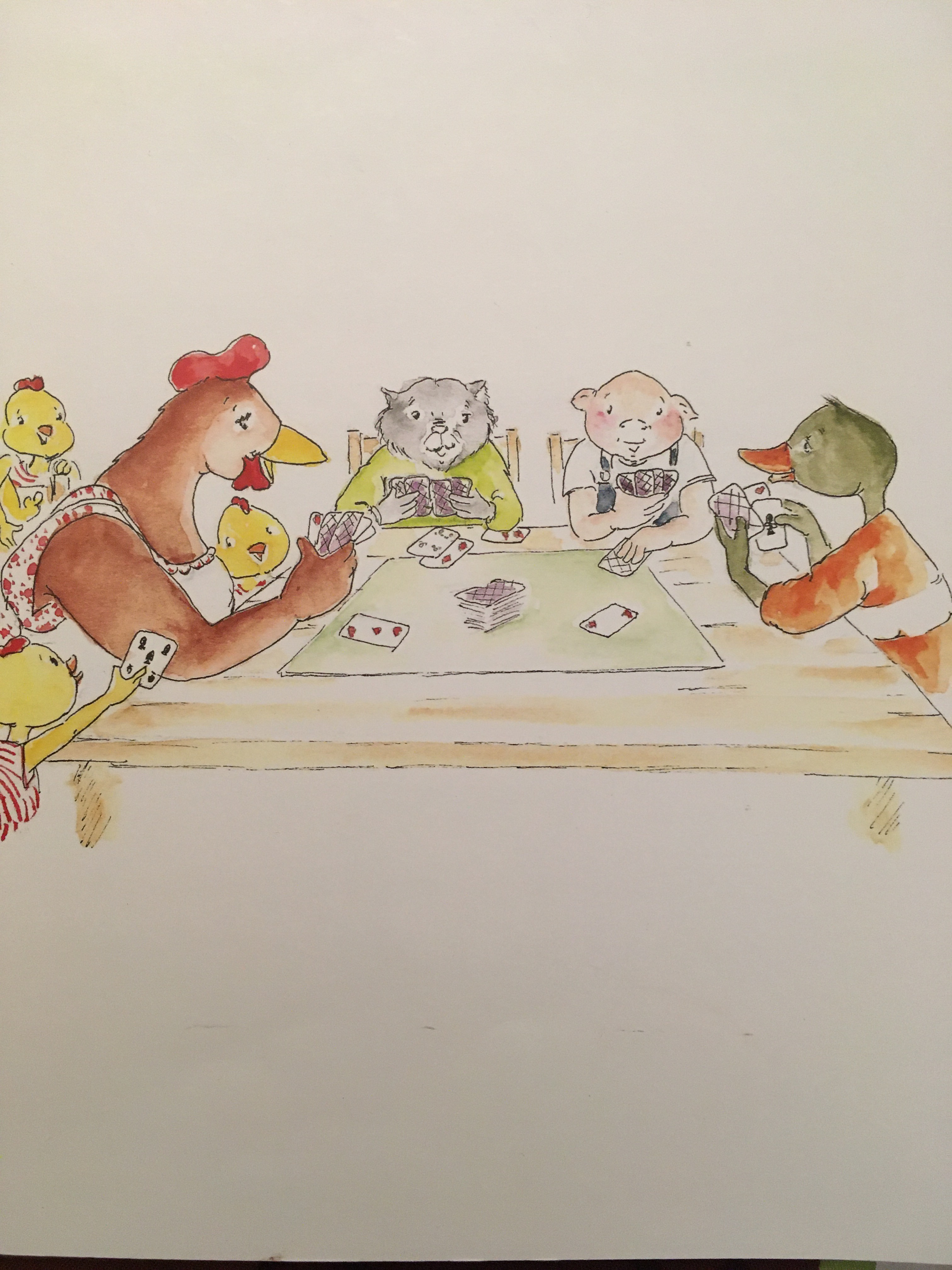 Les amis jouent autour d'une table